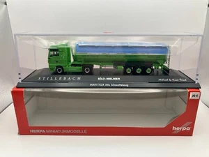 Herpa 1/87 121125 Silo Melmer Stillebach MAN TGX XXL Rosner aerografo IMBALLO ORIGINALE #K251 - Foto 1 di 2