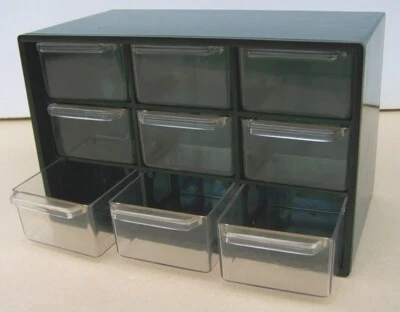 AKRO-MILS 2 CRAFT HARDWARE SUPPLIES DESK STORAGE 9 DRAWER ORGANIZER SET - Image 1 of 4