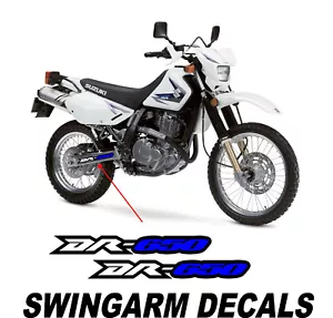 DR650 Dr 650 Blue Swingarm Stickers Decals Graphics airbox dirtbike Supermoto - Foto 1 di 3