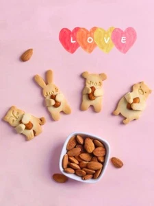 Adorable juego de cortador de galletas de expresión de emoji de oso conejo fondant azucarería - Imagen 1 de 8