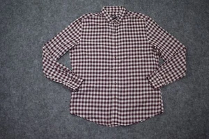 Bar III Shirt Large 16-16.5 Slim Purple Check Cotton Button Up Long Sleeve Mens - Picture 1 of 11