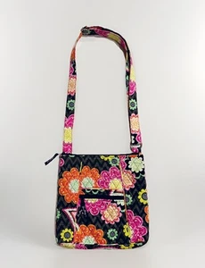 VERA BRADLEY Ziggy Zinnia Purse Shoulder Bag Floral Quilted Cross Body Zip - Picture 1 of 4