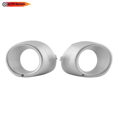 Pair Silver Front Fog Light Lamp Cover Trim For Mitsubishi Outlander 2012-2015 Foto 1 de 4
