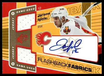 2007-08 SPx Flashback Fabrics Autograph Jarome Iginla Auto Calgary Flames #138 - Image 1 of 2