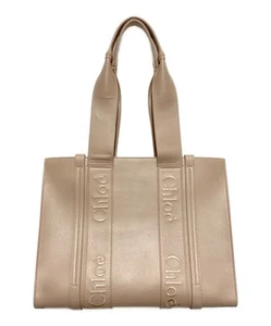 Chloe Soft Leather WOODY Tote Bag F0NMMW #1731 - Picture 1 of 8