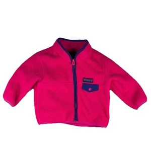 Baby GAP Girls' Pink and Purple Arctic Fleece Jacket 6-12 months - Picture 1 of 4