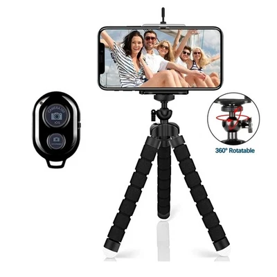 Tripod Phone Camera Selfie Stand Flexible Mini Octopus Stick Remote Holder with - Image 1 of 4