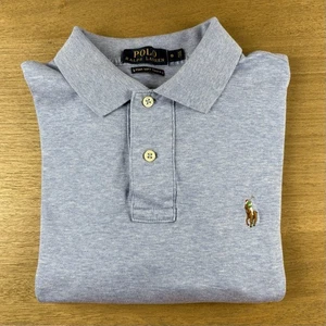 Polo Ralph Lauren Pima Soft Touch Blue Polo Shirt Men's Small S Flesh Pony - Picture 1 of 8