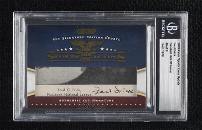 2009 Razor Cut Signature Sports Icons Update Edition 6/8 Ford Frick Auto HOF - Image 1 of 3