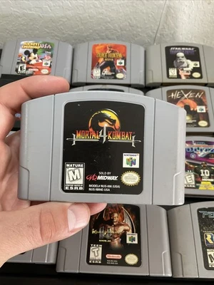 Mortal Kombat 4 (Nintendo 64, 1998) Cleaned / Tested / Authentic - N64 - Image 1 of 2