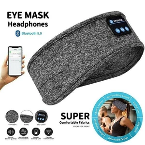 Wireless Bluetooth 5.0 Stereo Eye Mask Headphones Earphone Sleep Music Headband - Picture 1 of 10