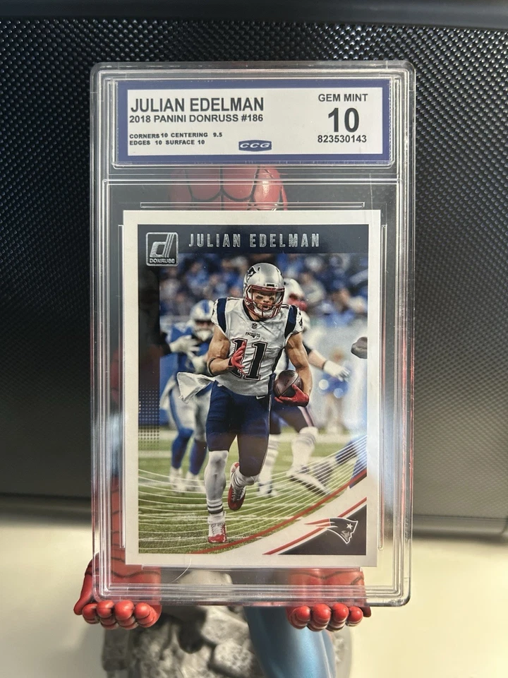 2018 Panini Donruss Julian Edelman #186 CCG 10 - Image 1 of 2