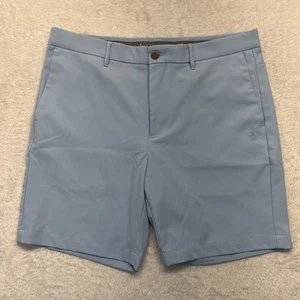 Penguin by Munsingwear Zip Flat Front Shorts Men 34 Solid Light Blue - Picture 1 of 17