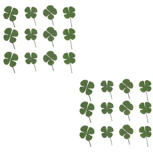 pcs Lovely Four Leaf Clover Dried Clover Jewelry Accessories DIY Decoractive - Picture 1 of 12