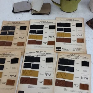 Lot of 6 MGB 68-80 Upholstery kit Fabric Samples Moss Motors Ltd. RARE!! - Picture 1 of 6