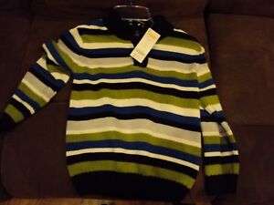 NEW CHILDRENS GYMBOREE SWEATER SIZE 5-6 WITH TAGS GREEN, BLUE, WHITE AND BLACK