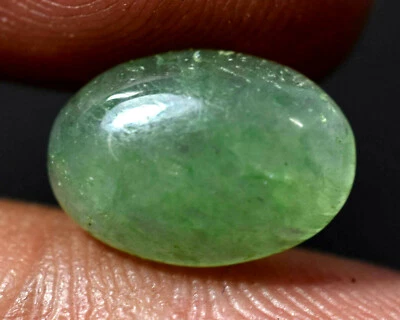 Rarest Cabochon 5.20 Ct Natural Green Aventurine Quartz Semi-Precious Gemstone - Image 1 of 4