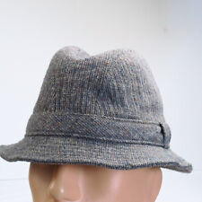 Vintage Pendleton Virgin Wool Tweed Lined Fedora Retro Grandpa Top Hat USA L
