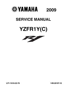 Yamaha YZF-R1 Service Repair Manual 2009-2011 Comprehensive Manual - Picture 1 of 3