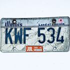 1999 États-Unis Illinois Land of Lincoln plaque d'immatriculation passager KWF 534
