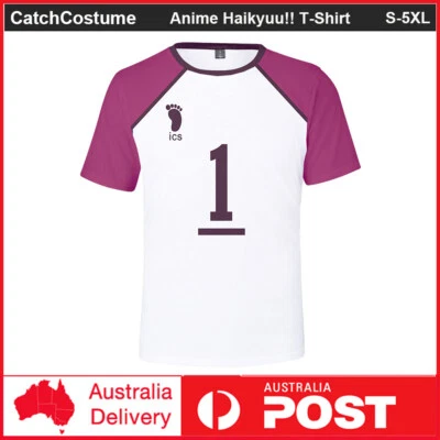Haikyuu!! Shiratorizawa High School Ushijima Wakatoshi T-Shirt Cosplay Costume - Image 1 of 4