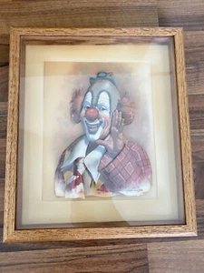 Thomas Emery SIGNED 3-D Art Original Decoupage Clown by Robert Owen 1986 Framed - Picture 1 of 5