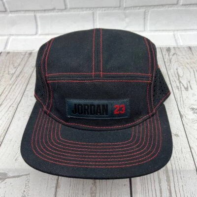 Boné Air Jordan 23 5 painéis jumpman chapéu alça preto masculino - Imagem 1 de 4