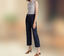 Club Monaco Women's the structured Bootcut Jeans Size 24 Retail $129
