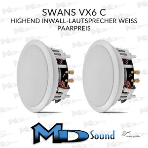Swans VX6-C Stereo, 6,5" HighEnd Inwall-Lautsprecher weiß - Paar | UVP 320 € - Bild 1 von 6