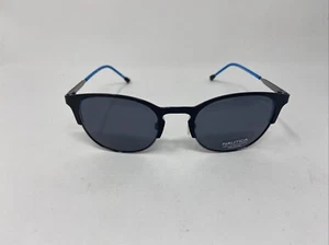 NAUTICA N5133s 005 52/21/140 Black Silver Blue W/ GRAY POLARIZED LENS KA16 - Picture 1 of 8