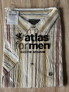Atlas for Men Hemd Hell mit gelben, roten und grauen Streifen in Gr. 4XL-NEU+OVP - Bild 1 von 1