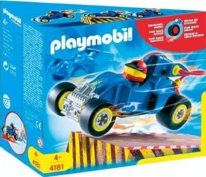 Playmobil Azul Pull Back Carreras Coche Juego 4181 NUEVO EN CAJA Sellado Retirado - Imagen 1 de 3