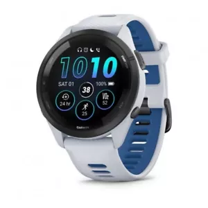 Garmin Forerunner 265 AMOLED GPS Smartwatch da corsa in pietra bianca 010-02810-01 - Foto 1 di 3