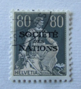 SWITZERLAND OFFICIALS SCOTT 2025a GRILLED LEAGUE OF NATIONS 1922-1931 USED - Picture 1 of 2
