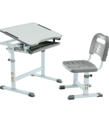 Набор учебных столов и стульев для детей и подростков регулируемая высота с ящиком для хранения - Изображение 1 из 4