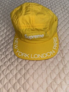 Supreme Visor Print Camp Cap Gold SS18 - Picture 1 of 12