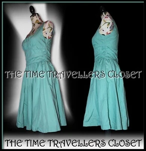 Kate Moss Topshop mintgrün Korsett kultig 50er Rockabilly Midi Sommerkleid UK 10 40 - Bild 1 von 12