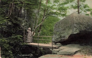 Postal Puente del Gran Cañón Looker Catskill Mountains Nueva York NY DB - Imagen 1 de 2