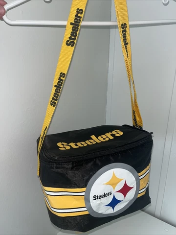 Pittsburg Steelers Adult Insulated Lunch Box Bag Cooler with Yellow Gloves Cover