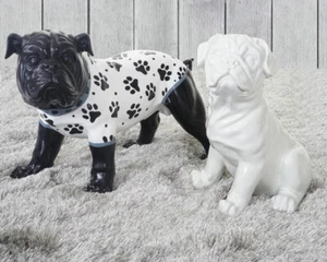 Deko Figur Bulldogge, Polyresin Skulptur Hund, In-/Outdoor - Bild 1 von 13