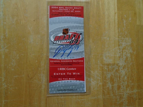 2004 Autographed Draft Ticket by David Shantz  (Drafted by Florida Panthers) Cover