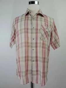 Levi's White Tag 1970s 1980s Vintage SS 70s Pastel Plaid Shirt Adult Size XL USA - Picture 1 of 10