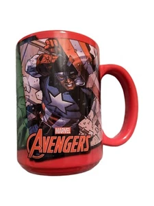 Marvel Avengers Red Coffee Cup Tea Mug Captain America Hulk Iron Man New - Picture 1 of 5