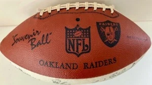 Seltener Vintage Oakland Raiders Souvenirball mit Teamsignaturen - Bild 1 von 6