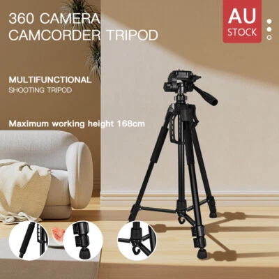 Professional Camera Tripod Stand Mount For DSLR GoPro iPhone Samsung Travel AU - image 1 of 4