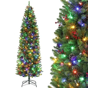 230cm Weihnachtsbaum Künstlich mit Beleuchtung, 7.5ft mit 350 Warmweißen - Bild 1 von 8