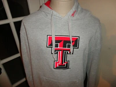 Gray Colosseum Texas Tech Red Raiders Sewn Hooded Hoodie Sweatshirt XL NCAA - Image 1 of 4