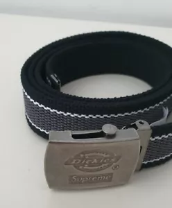 SS22 Supreme ® / Dickies ® Stripe Webbing Belt black New - Photo 1/7