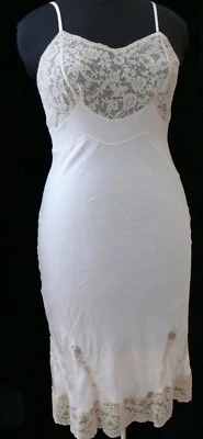 1930`s Sweet Nude 100% Silk Slip Cut on the bias All Hand-sewn Neiman Marcus XS - Image 1 of 4