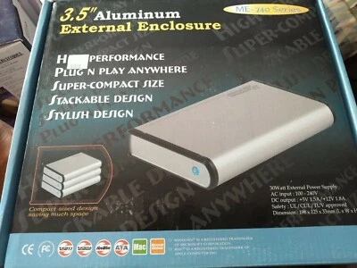 (6) ME-740 IDE/PATA to SATA Stackable External Enclosure 3.5" Aluminum stackable - Image 1 of 4